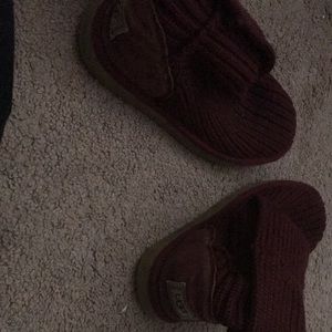 Maroon Ugg sweater boots